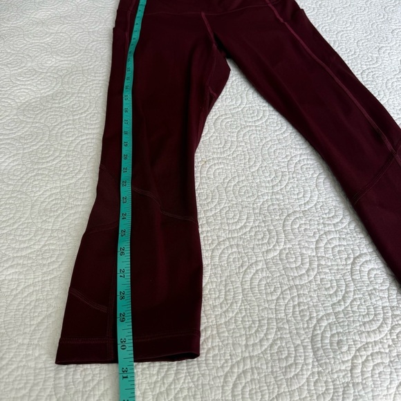 Lululemon Athletica Burgundy Leggings - Picture 6 of 10